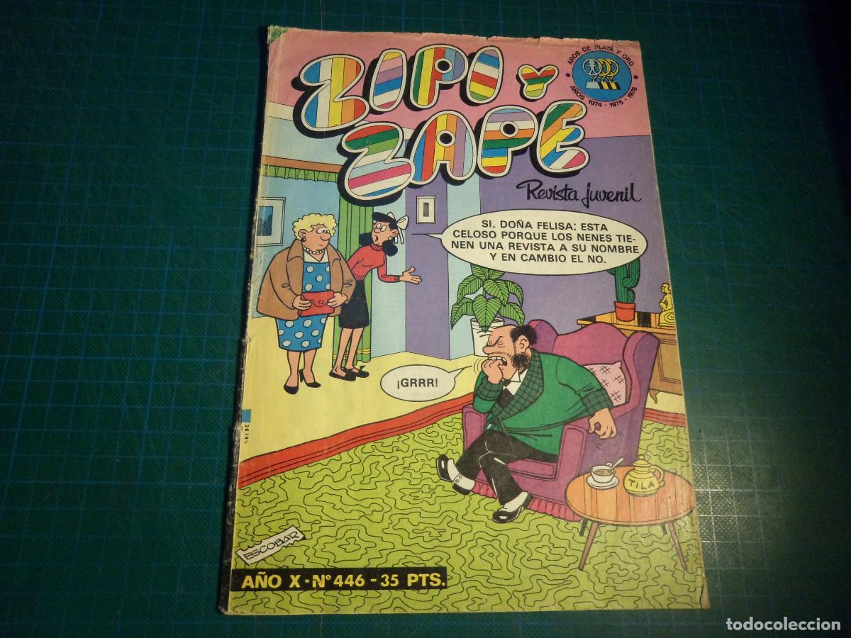 Tebeos: Zipi y Zape. N&ordm; 446. Bruguera. Con se&ntilde;ales de uso.