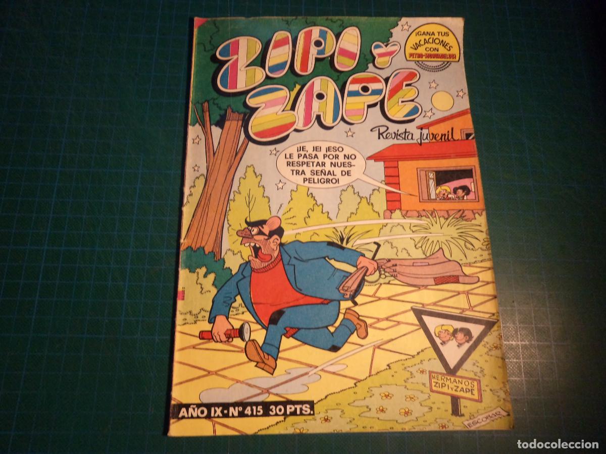 Tebeos: Zipi y Zape. N&ordm; 415. Bruguera. Con se&ntilde;ales de uso.