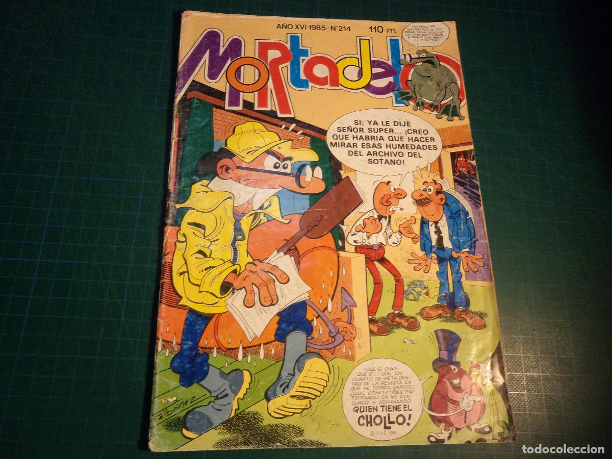 Tebeos: Super Mortadelo. N&ordm; 214. Bruguera. Con se&ntilde;ales de uso. (Ref. 21-B)