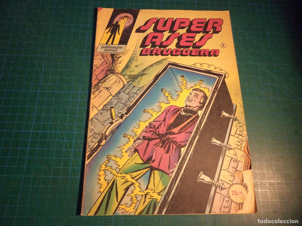 Tebeos: Super ases. N&ordm; 2. Bruguera. Esquina deteriorada. Ver foto complementaria. (Ref. 21-B)