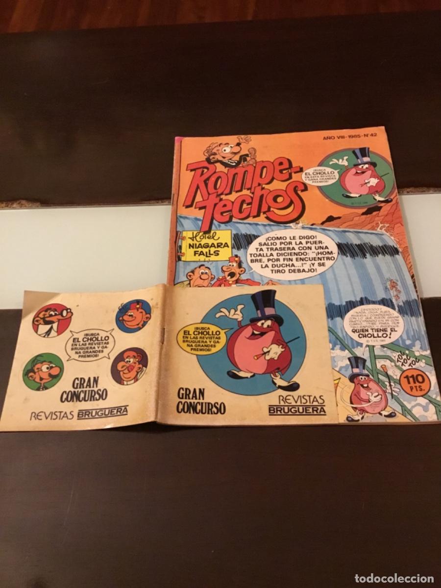 Tebeos: Rompe techos 1985 n&uacute;mero 42 Bruguera con las pegatinas y la grapa, imposible. Conseguir