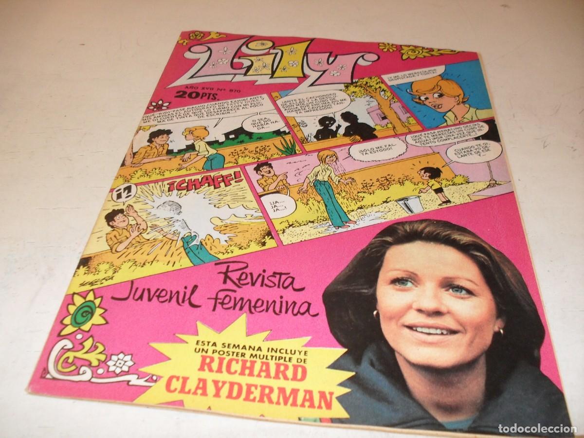 Tebeos: LILY N&ordm; 870,CoN POSTER DE RICHARD CLAYDERMAN,DE 1208.BRUGUERA,1970.MBE