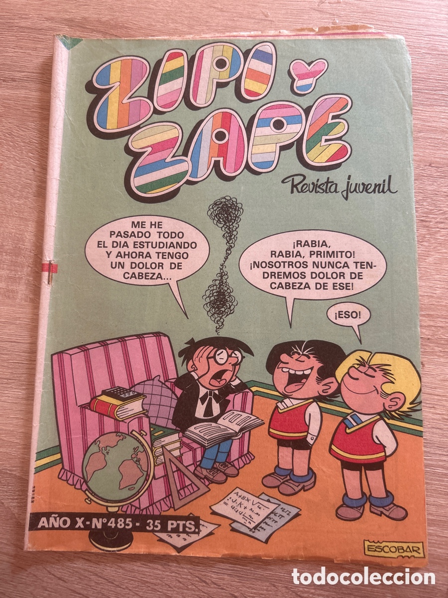 Tebeos: Zipi y zape revista juvenil n&uacute;m 485