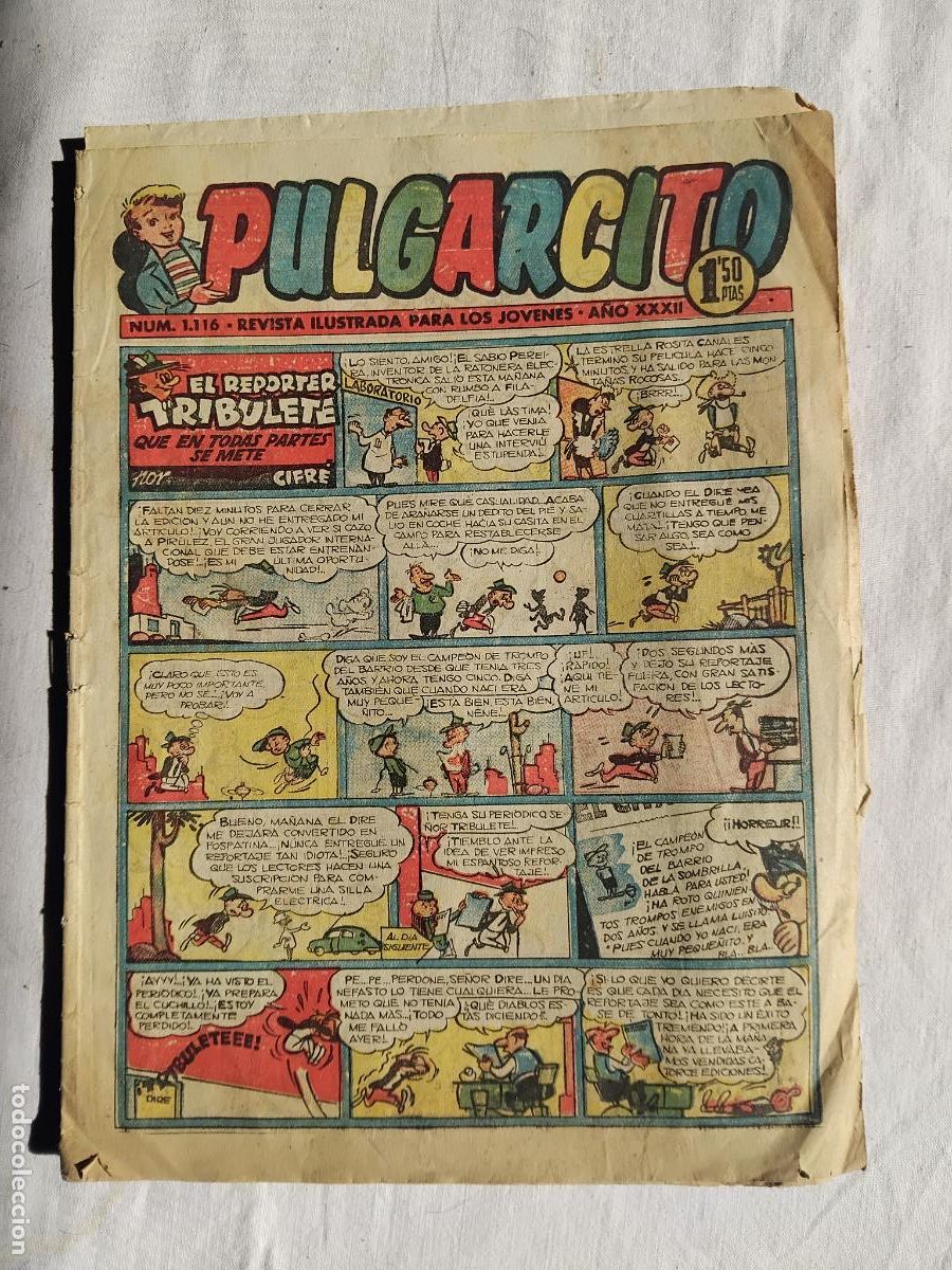 Tebeos: PULGARCITO N&ordm; 1116. EDITORIAL BRUGUERA.