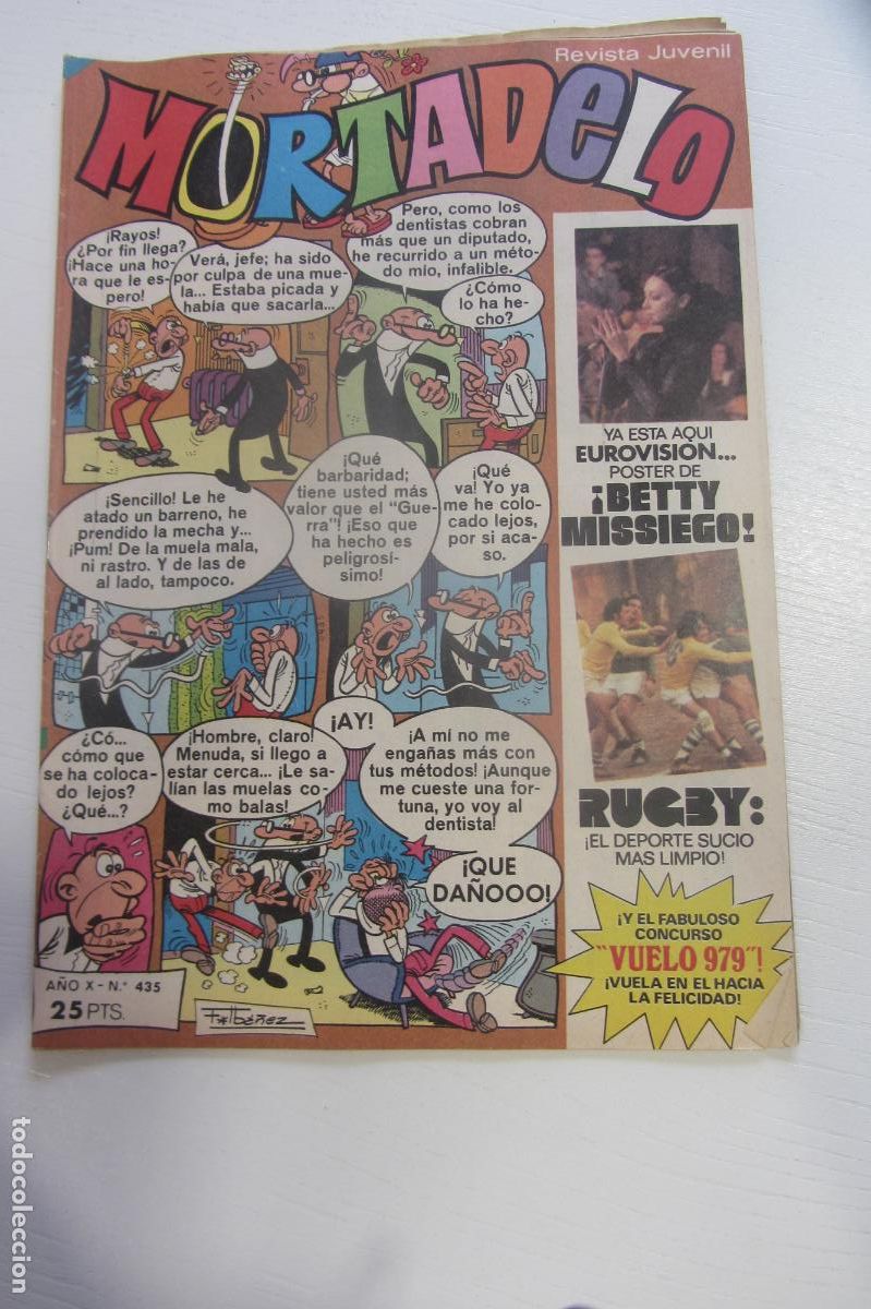 Tebeos: MORTADELO. A&Ntilde;O X N&ordm; 435 EDITORIAL BRUGUERA 1979 SIN POSTER arx39
