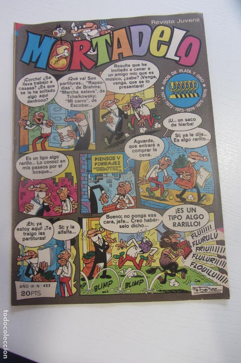 Tebeos: MORTADELO. A&Ntilde;O IX N&ordm; 423 EDITORIAL BRUGUERA 1979 arx39