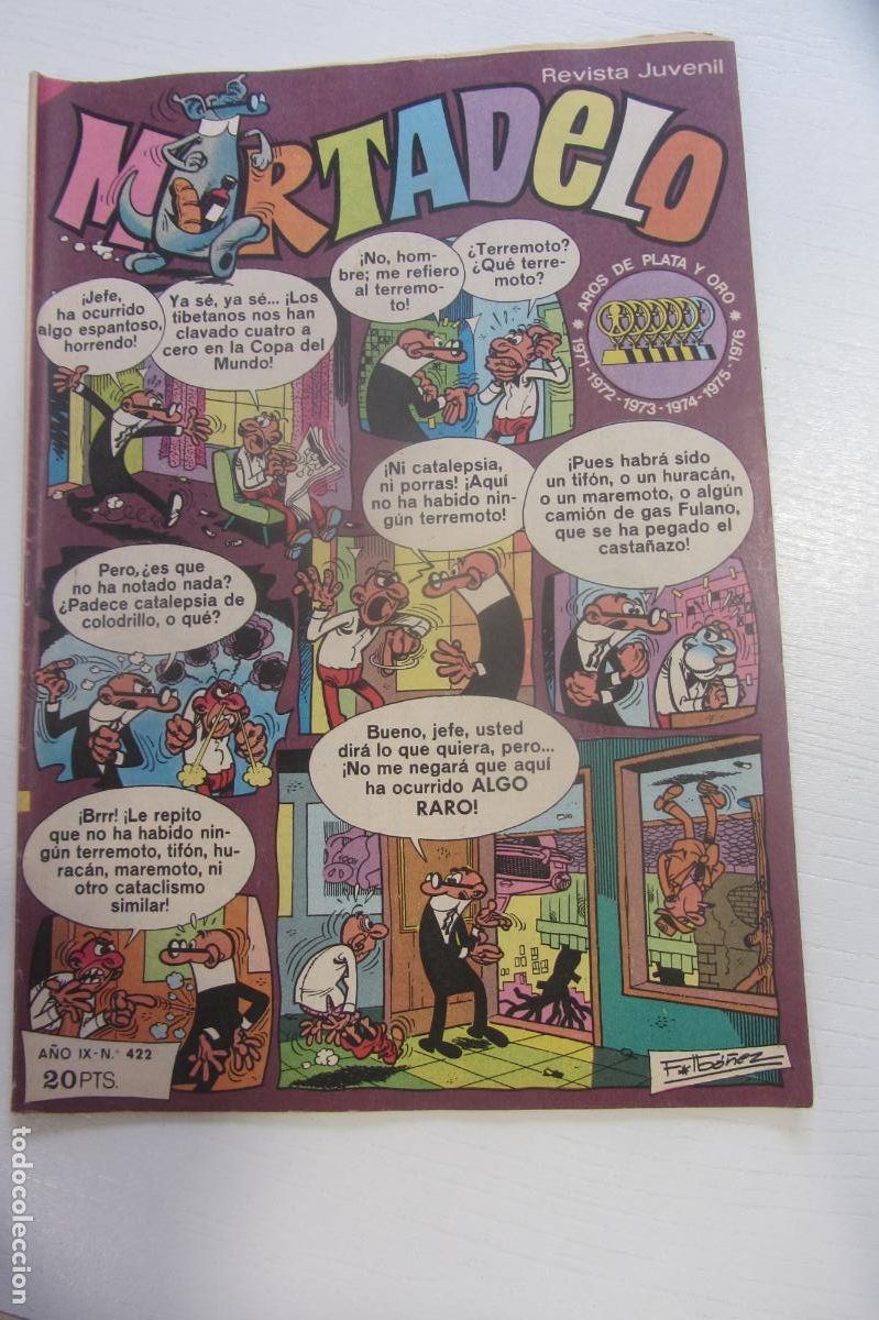 Tebeos: MORTADELO. A&Ntilde;O IX N&ordm; 422 EDITORIAL BRUGUERA 1979 arx39