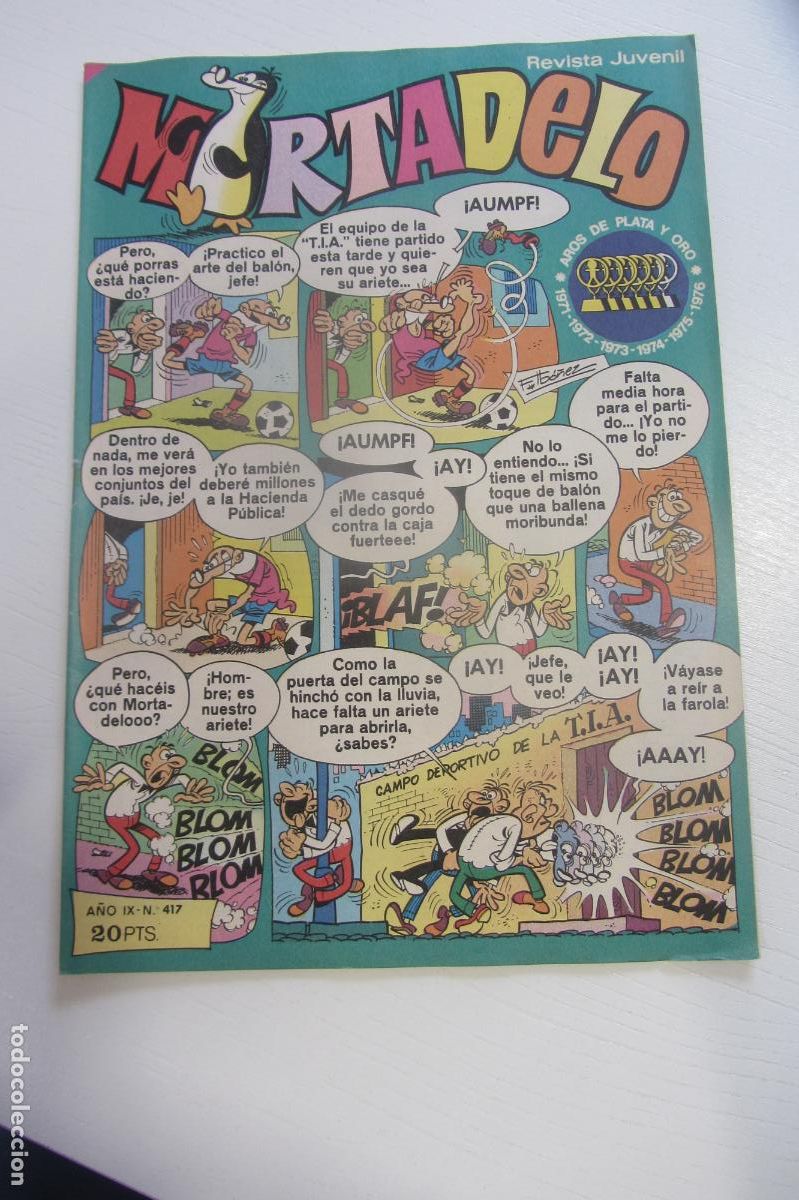 Tebeos: MORTADELO - N&ordm; 417 - REVISTA JUVENIL - BRUGUERA arx39