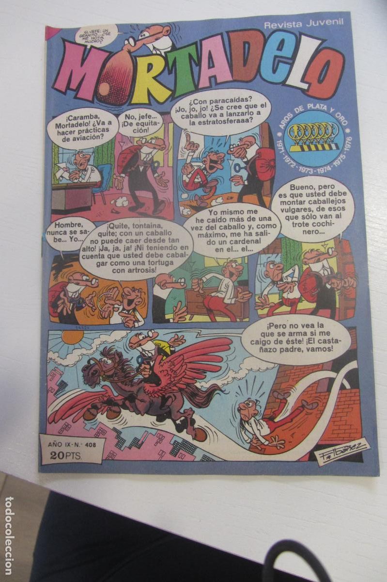 Tebeos: MORTADELO - N&ordm; 408 - REVISTA JUVENIL - BRUGUERA arx39