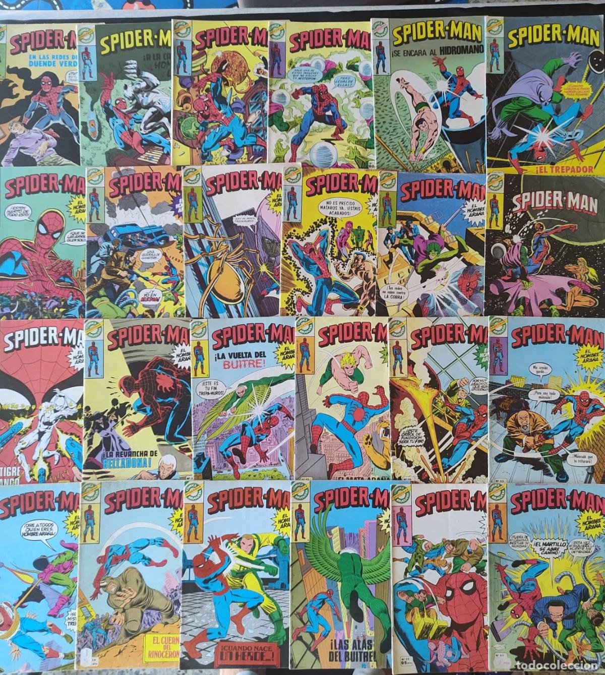Tebeos: SPIDERMAN BRUGUERA NUMEROS 3,6,10,11,16,17,26,27,3233,34,36,37,38,39,42,50,52,53,54,57,63