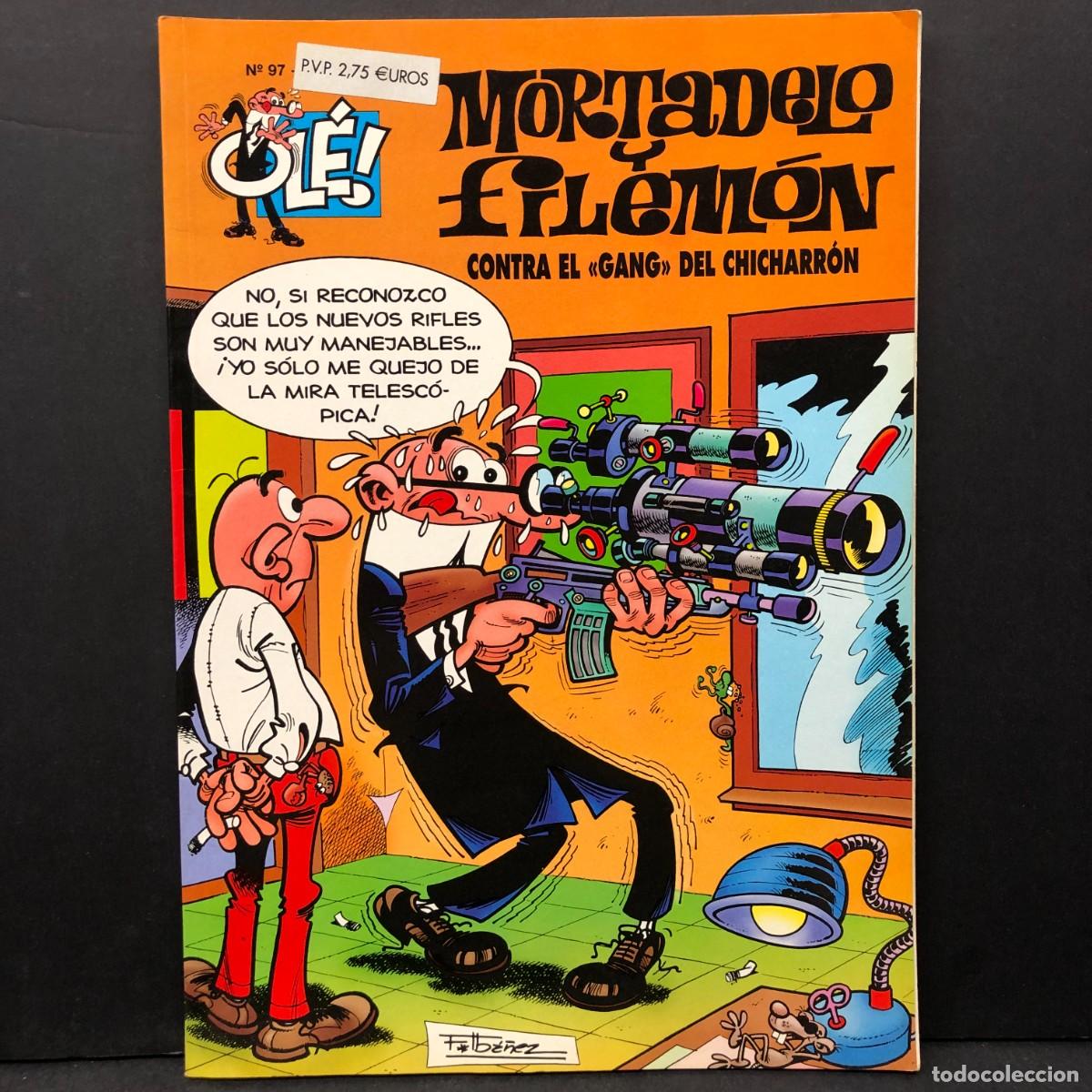 Tebeos: MORTADELO Y FILEM&Oacute;N - CONTRA EL GANG DEL CHICHARR&Oacute;N - OL&Eacute; - N&ordm; 97 - F. IB&Aacute;&Ntilde;EZ / 449