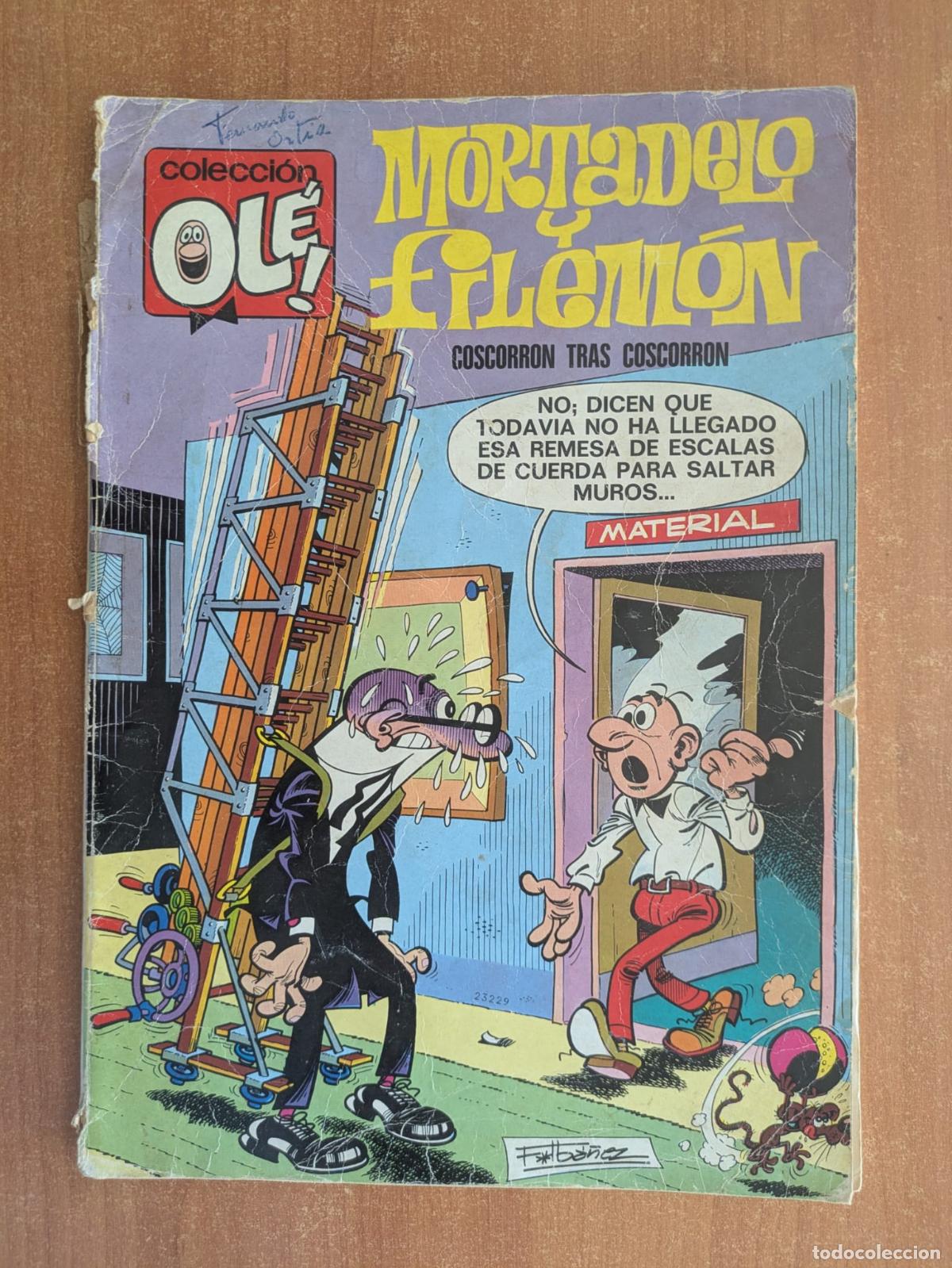 Tebeos: Mortadelo y Filemon. Coscorr&oacute;n tras coscorr&oacute;n. Colecci&oacute;n Ol&eacute; n&ordm; 111. Numero en lomo. Bruguera.