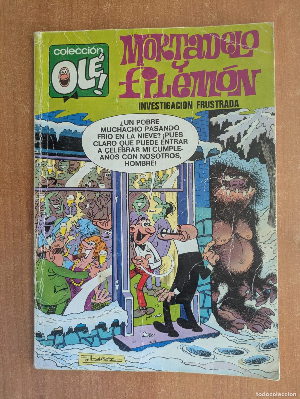 Tebeos: Mortadelo y Filemon. Investigaci&oacute;n frustrada. Colecci&oacute;n Ol&eacute; n&ordm; 111. Numero en lomo. Bruguera.