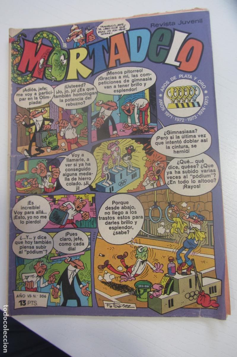 Tebeos: MORTADELO REVISTA SEMANAL N&ordm; 306 JUVENIL BRUGUERA arx227
