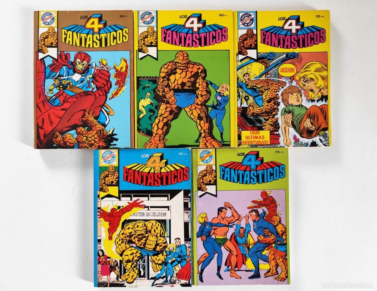 Livros de Banda Desenhada: POCKET DE ASES N&ordm;s 11 12 15 18 24 - LOS 4 FANT&Aacute;STICOS COMPLETA ~ BRUGUERA (1981) *EXCELENTE ESTADO*