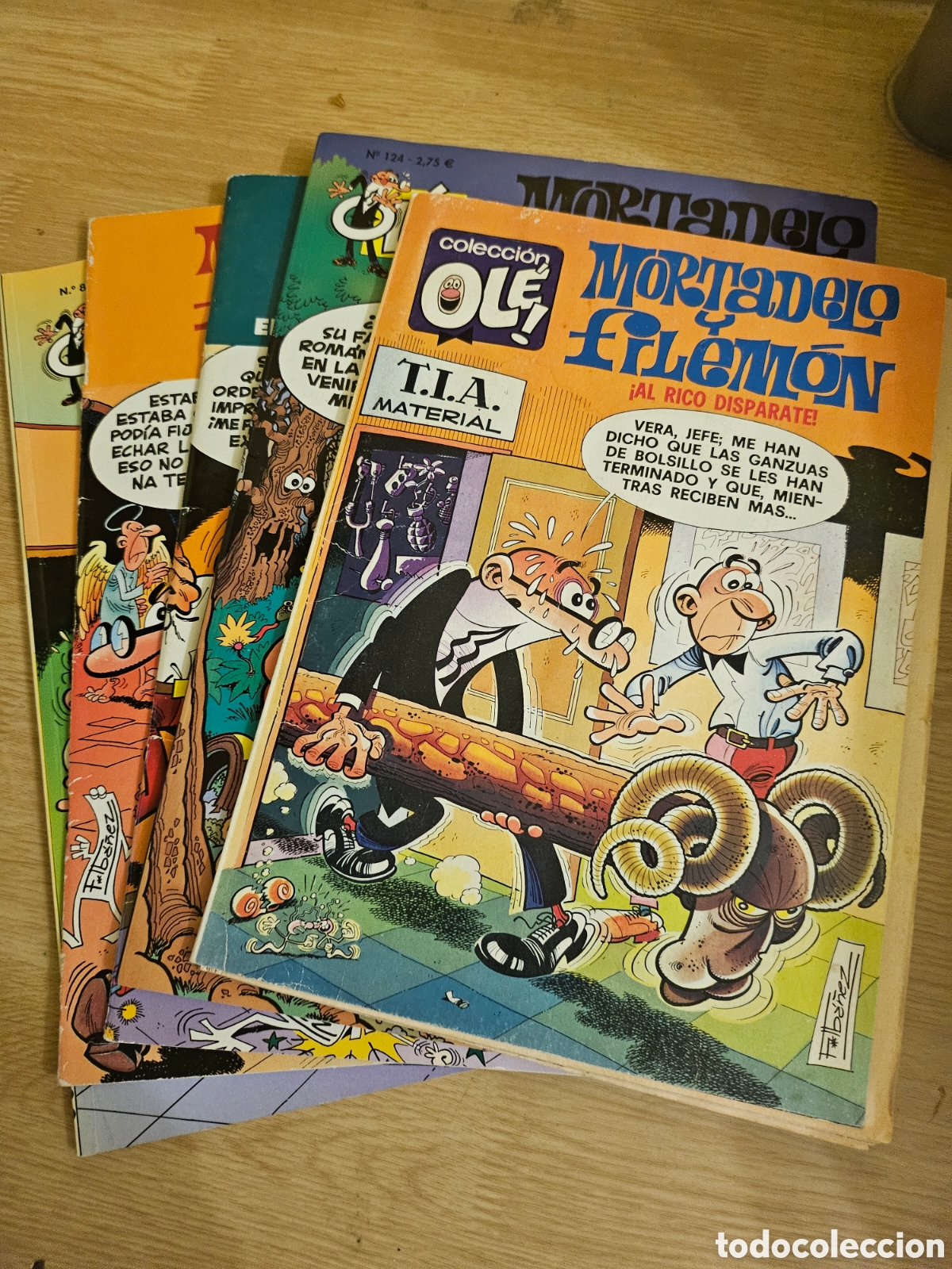 BDs: Magn&iacute;fico lote de cinco c&oacute;mics de Mortadelo y Filemon para coleccionista