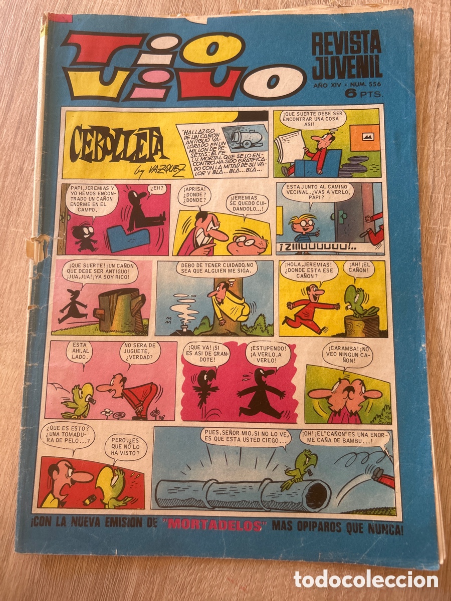 Tebeos: T&iacute;o vivo revista juvenil n&uacute;m 556 billetes de Mortadelo