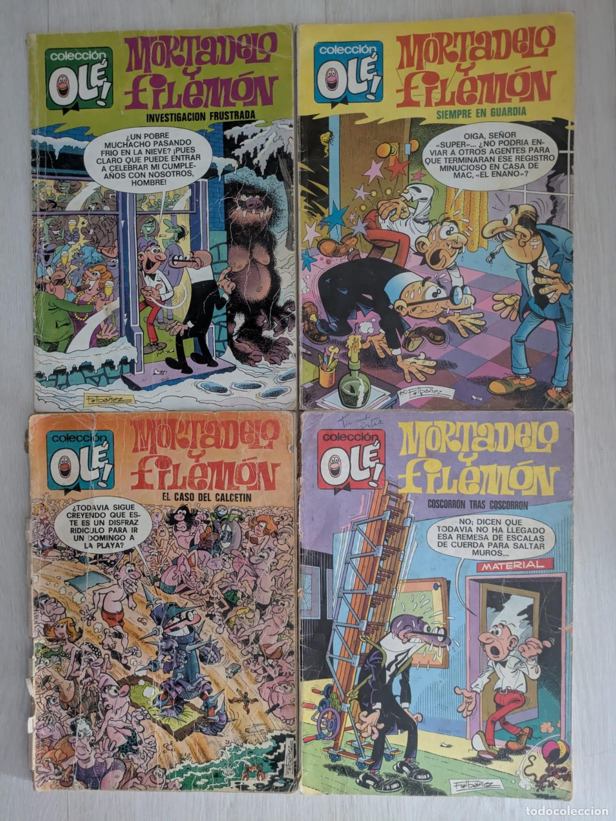 Tebeos: Lote de 4 comics Mortadelo y Filemon. Colecci&oacute;n Ole. Primeras Ediciones. Bruguera.
