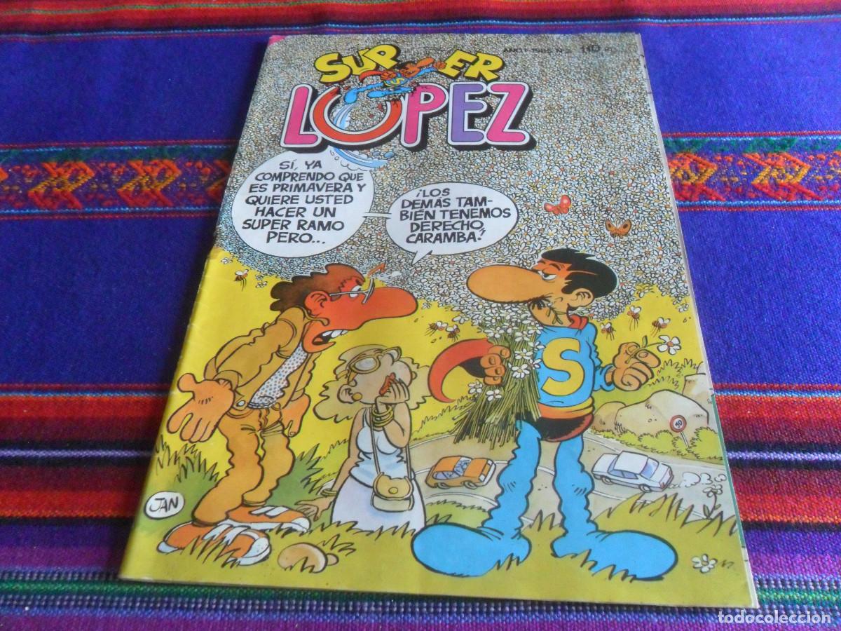Tebeos: CON P&Oacute;STER, SUPER L&Oacute;PEZ N&ordm; 2. BRUGUERA 1985. 110 PTS. JAN. DIF&Iacute;CIL.