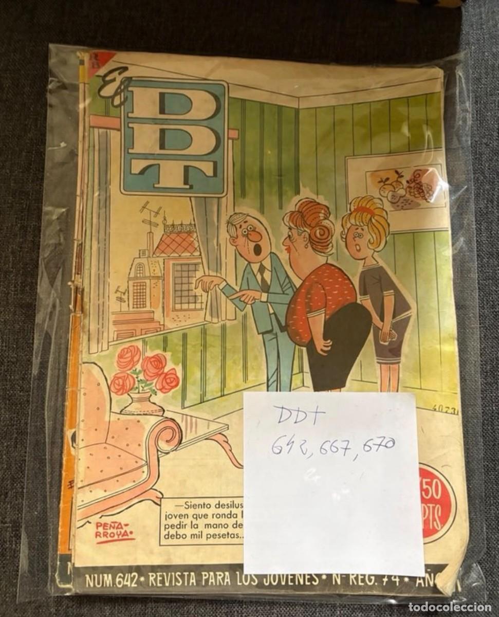 Giornalini: DDT revista para los j&oacute;venes, Bruguera (Pe&ntilde;a-Rroya). Lote de 3 ejemplares n&ordm; 642, 667 y 670