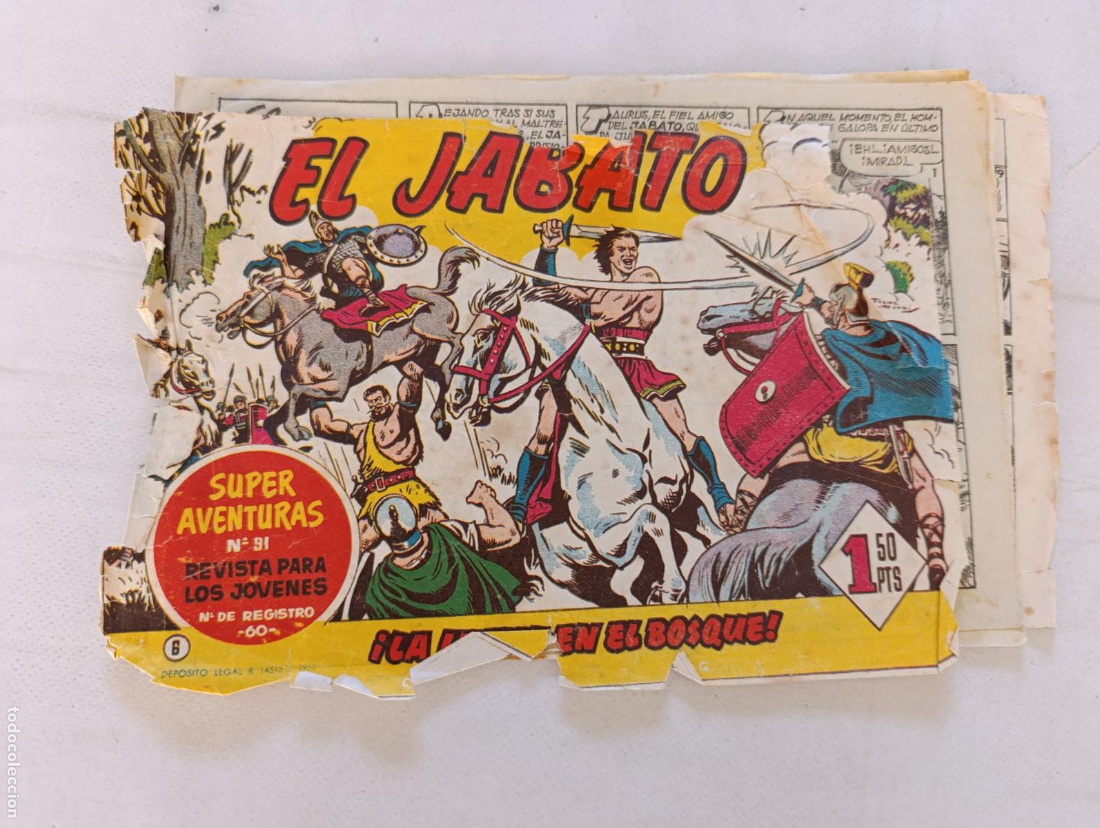 Tebeos: EL JABATO N&ordm; 6 - BRUGUERA - ORIGINAL (HT)