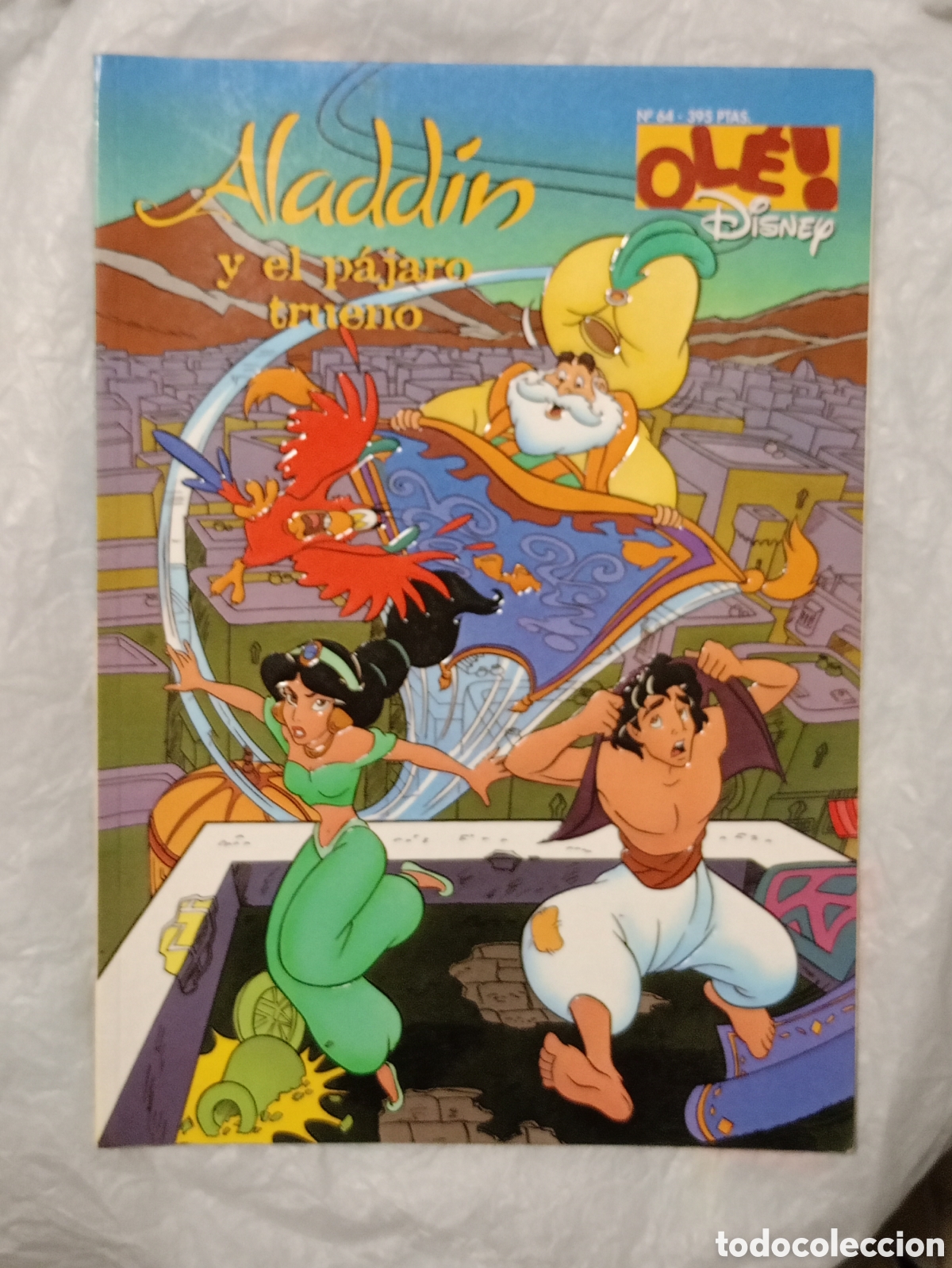 Tebeos: Ole Disney numero 064: Aladdin y el pajaro trueno (portada en relieve) - Disney