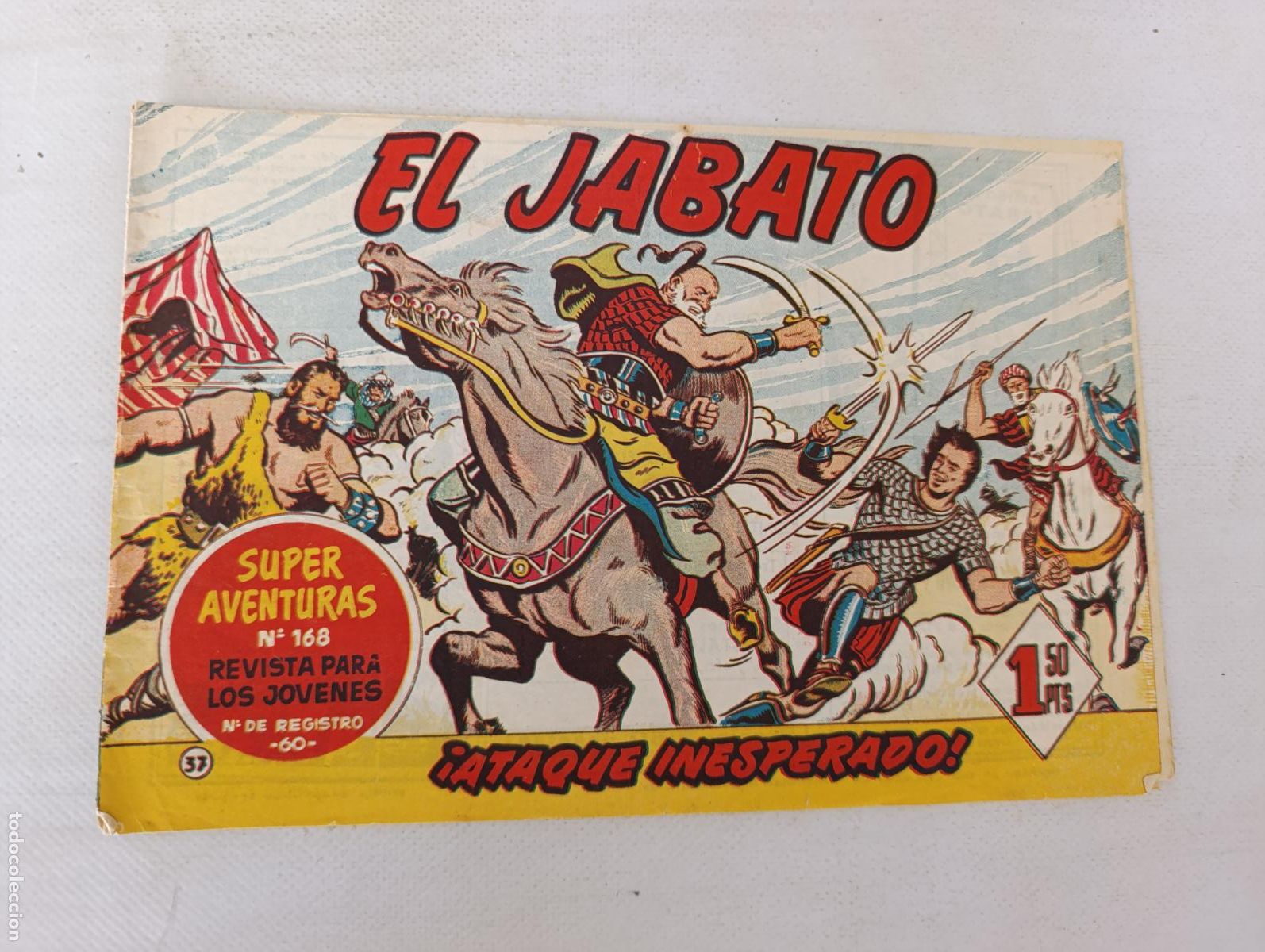 Tebeos: EL JABATO N&ordm; 37 - BRUGUERA - ORIGINAL (HT)