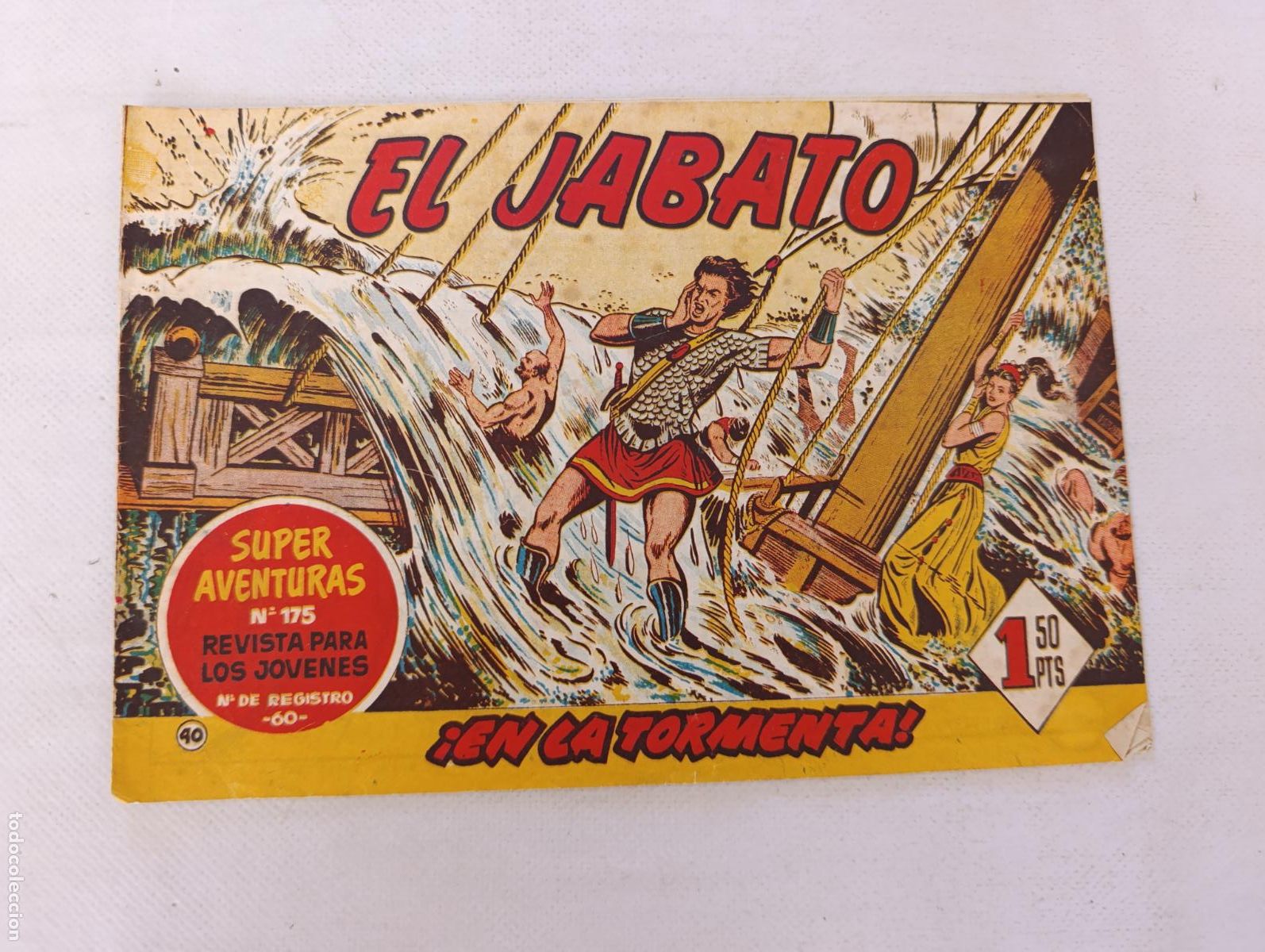 Tebeos: EL JABATO N&ordm; 40 - BRUGUERA - ORIGINAL (HT)