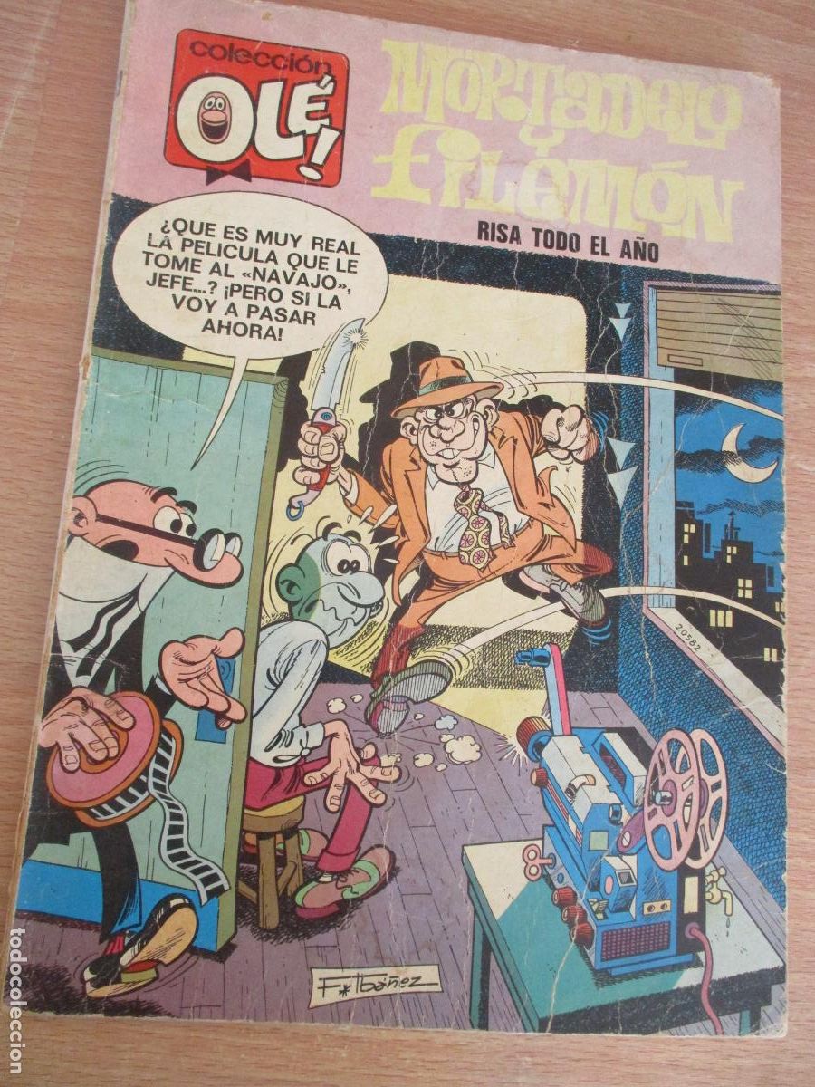 Tebeos: EDT: BRUGUERA-COLECCI&Oacute;N OL&Eacute;, N&ordm;. 93- MORTADELO Y FILEM&Oacute;N, RISA TODO EL A&Ntilde;O- 1974