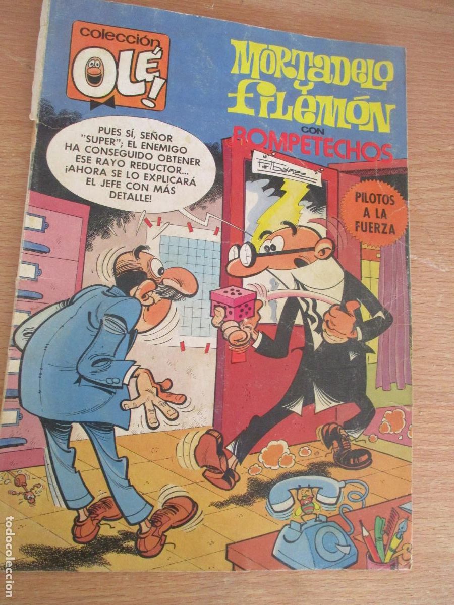 Tebeos: EDT: BRUGUERA-COLECCI&Oacute;N OL&Eacute;, N&ordm;. 191- MORTADELO Y FILEM&Oacute;N, PILOTOS A LA FUERZA-1&ordf;. EDC.- 1980