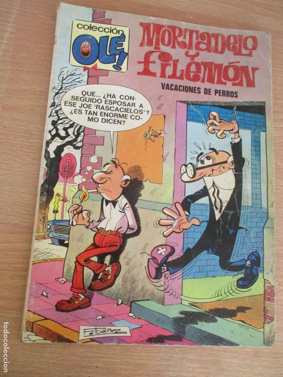 Tebeos: EDT: BRUGUERA-COLECCI&Oacute;N OL&Eacute;, N&ordm;. 120- MORTADELO Y FILEM&Oacute;N, VACACIONES DE PERROS-1&ordf;. EDC.- 1976