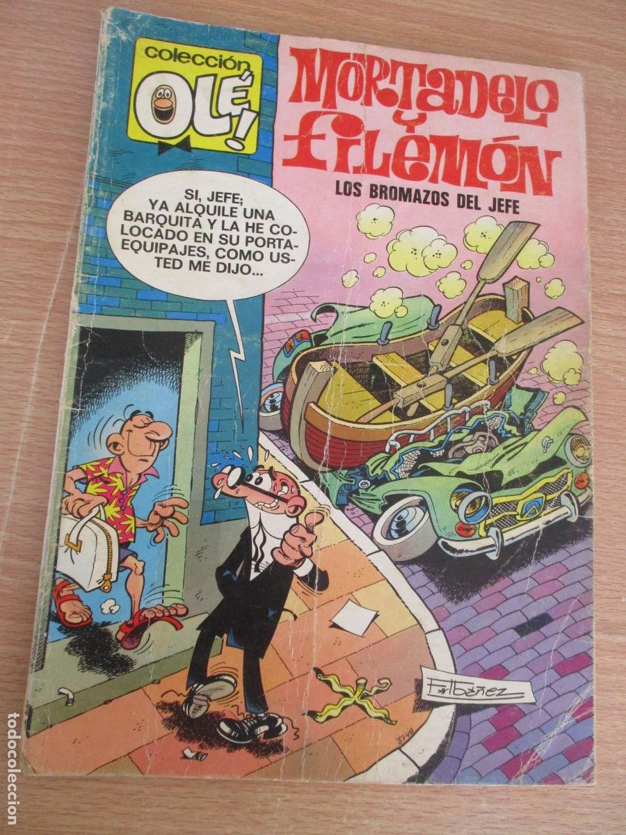 Tebeos: EDT: BRUGUERA-COLECCI&Oacute;N OL&Eacute;, N&ordm;. 112- MORTADELO Y FILEM&Oacute;N, LOS BROMAZOS DEL JEFE-1&ordf;. EDC.- 1975