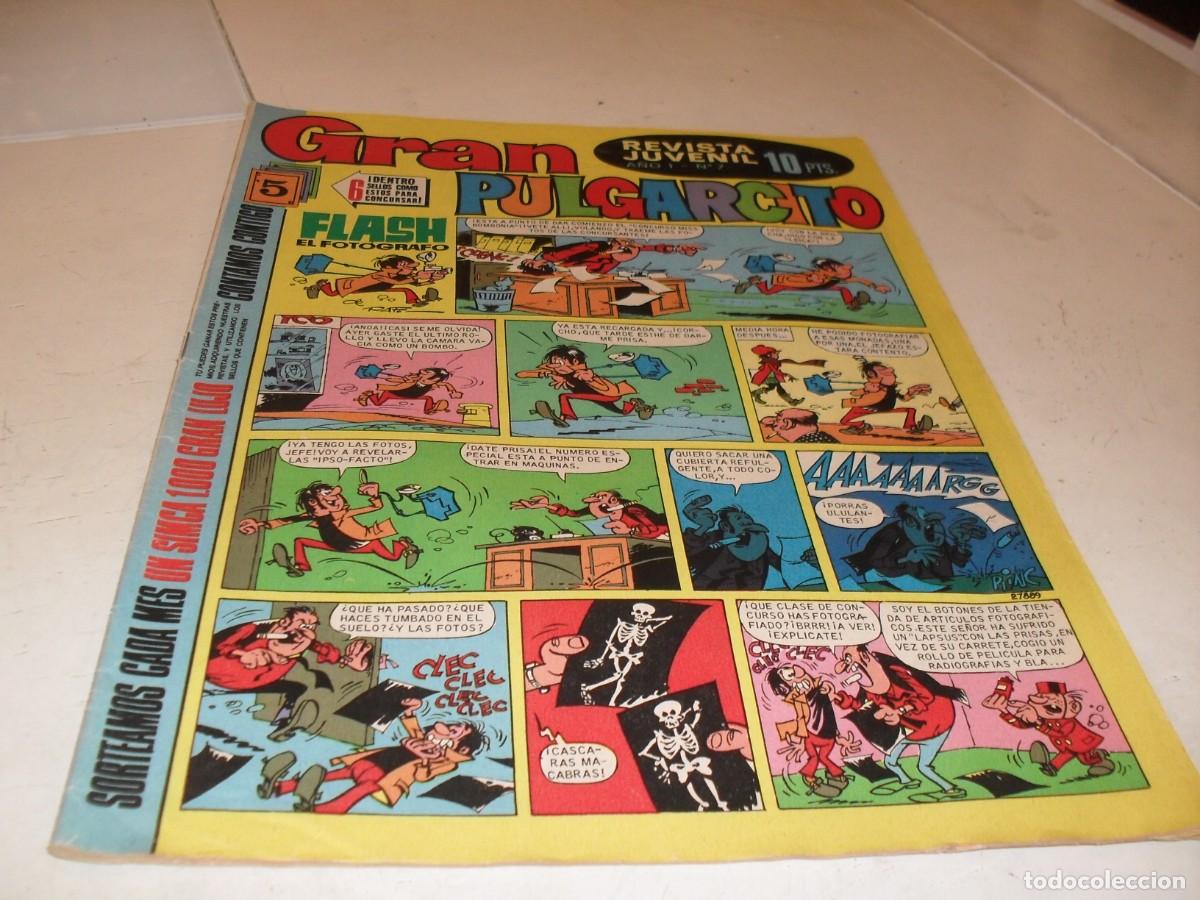 Tebeos: GRAN PULGARCITO N&ordm; 7 ,CON POSTER COLORAMA:EL GRAN CA&Ntilde;ON,DE 84.BRUGUERA,1969