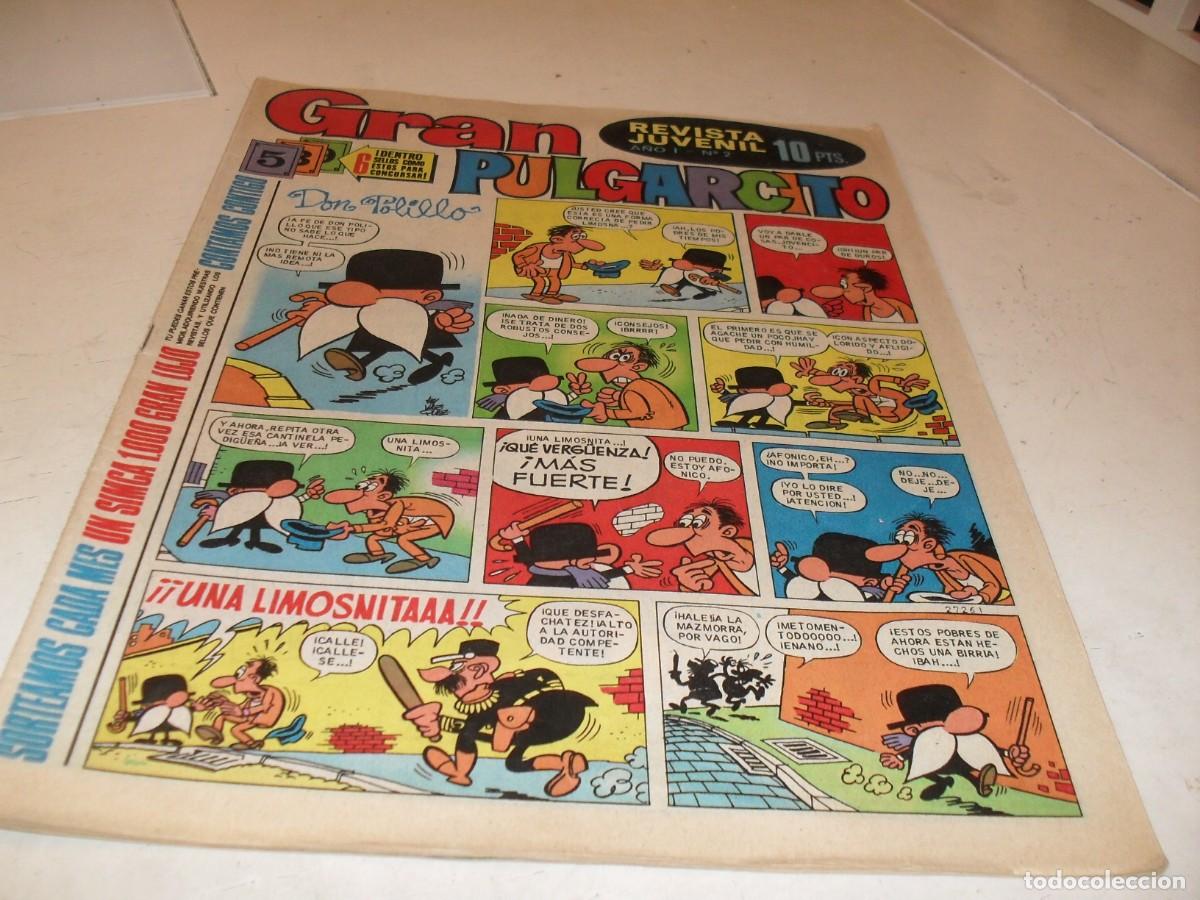 Tebeos: GRAN PULGARCITO N&ordm; 2,PRIMEROS N&ordm; ,CON POSTER COLORAMA:LOS PIELES ROJAS,DE 84.BRUGUERA,1969