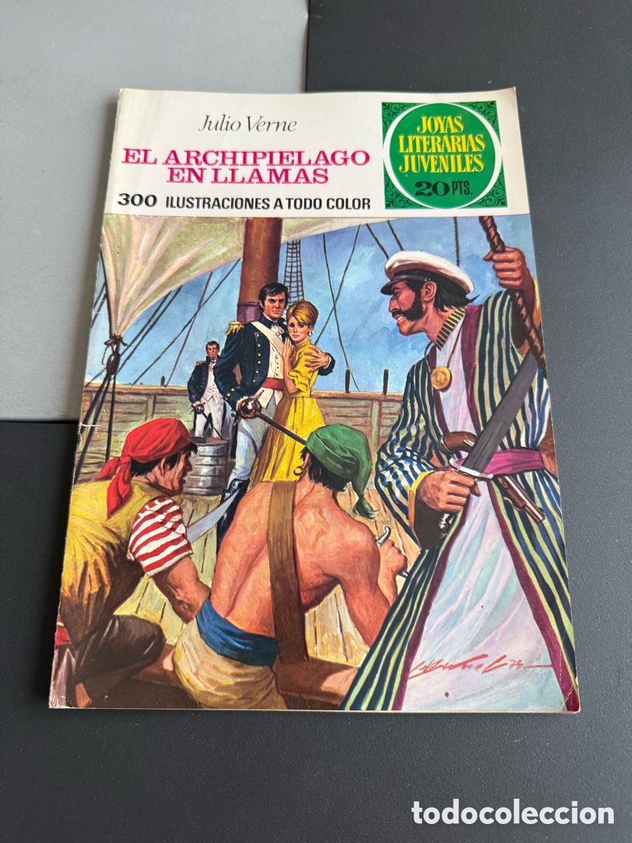 Tebeos: EL ARCHIPI&Eacute;LAGO EN LLAMAS ( Julio Verne ). n 135. 1 Edici&oacute;n
