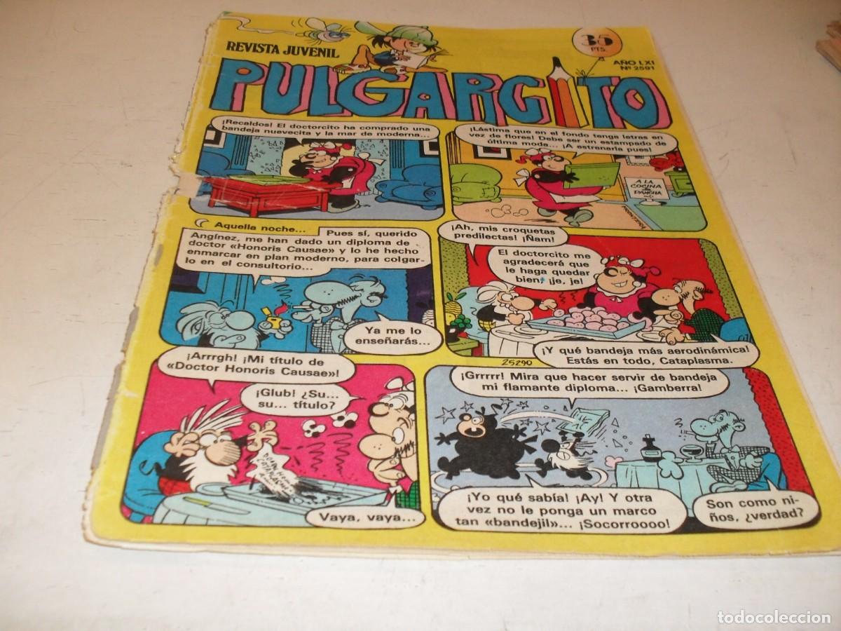 Tebeos: PULGARCITO N&ordm; 2591,ULTIMOS N&ordm;,CON MORTADELO APOCRIFO:EL PORTERO PARAGOLES,DE 2597.BRUGUERA,1947