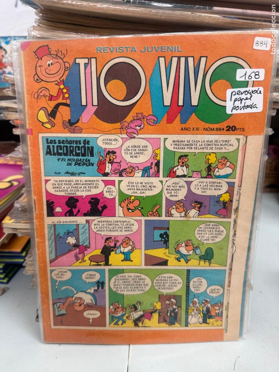 Tebeos: TIO VIVO EDITORIAL BRUGUERA NUMERO 884 RECORTE EN PORTADA