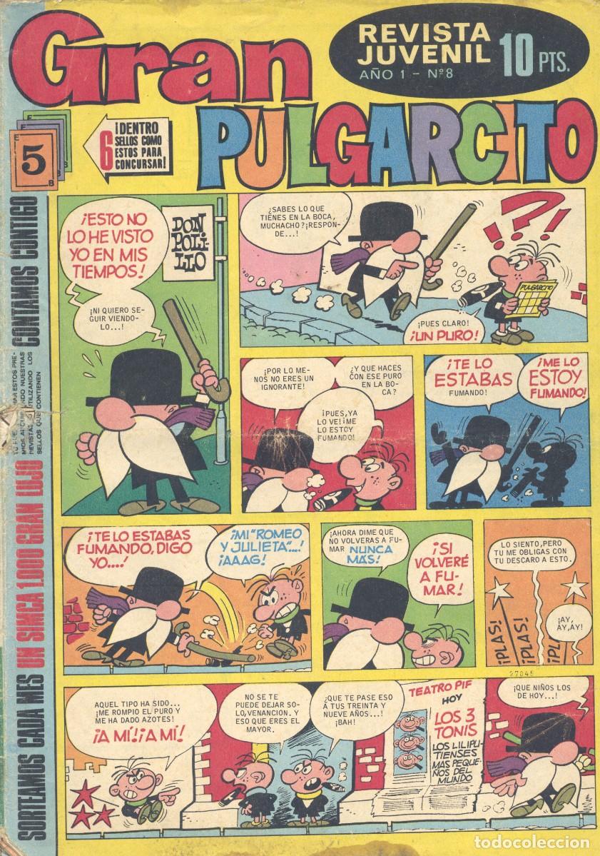 Tebeos: GRAN PULGARCITO 8. BRUGUERA. BLUEBERRY, ABUELITA PAZ, IZNOGUD, MICHEL TANGUY...(CAJA 2)
