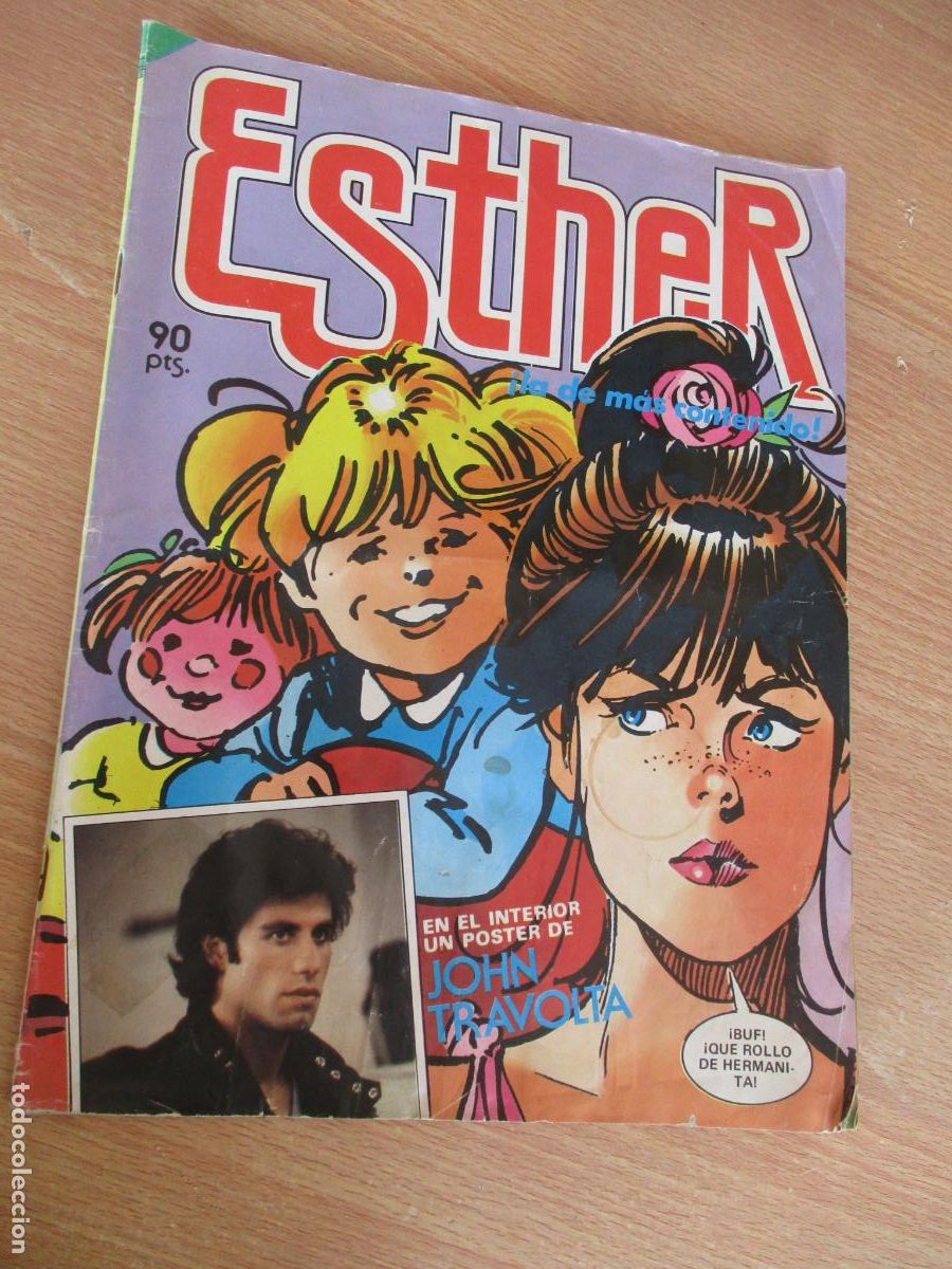Tebeos: EDITORIAL BRUGUERA- ESTHER Y SU MUNDO, N&ordm;. 55- 1983- POSTER DE JOHN TRAVOLTA