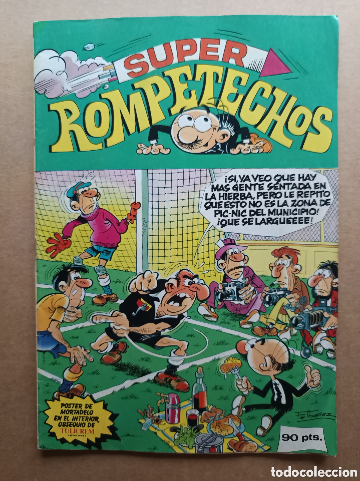 Tebeos: Revista S&uacute;per Rompetechos n&deg;35 (Bruguera, 1983). Con p&oacute;ster de Tulicrem y ficha de Ases del Deporte