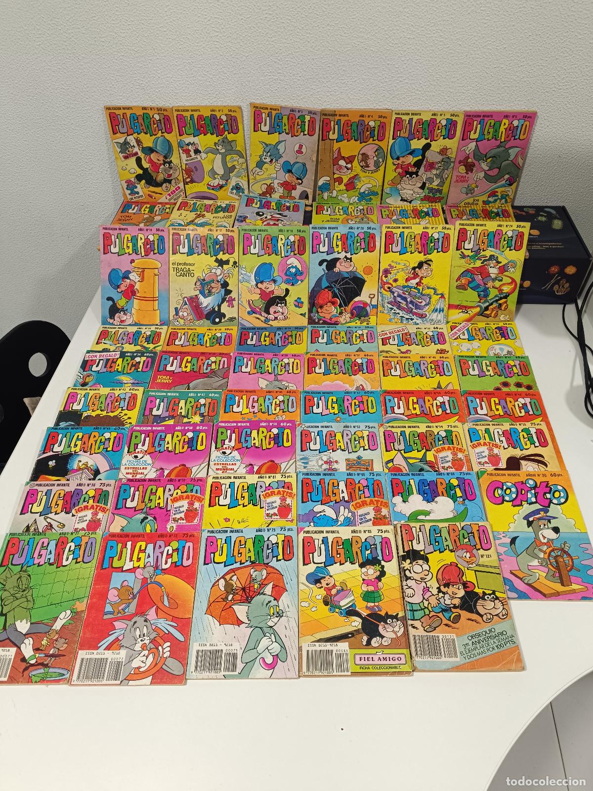 BDs: PULGARCITO Y COPITO PUBLICACION INFANTIL LOTE DE 53 COMICS VER LAS FOTOS BRUGUERA