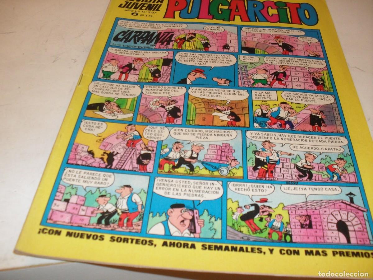 Tebeos: PULGARCITO N&ordm; 2137,CON LOS BILLETES DE 100,250 Y 500 MORTADELOS,DE 2597.BRUGUERA,1947