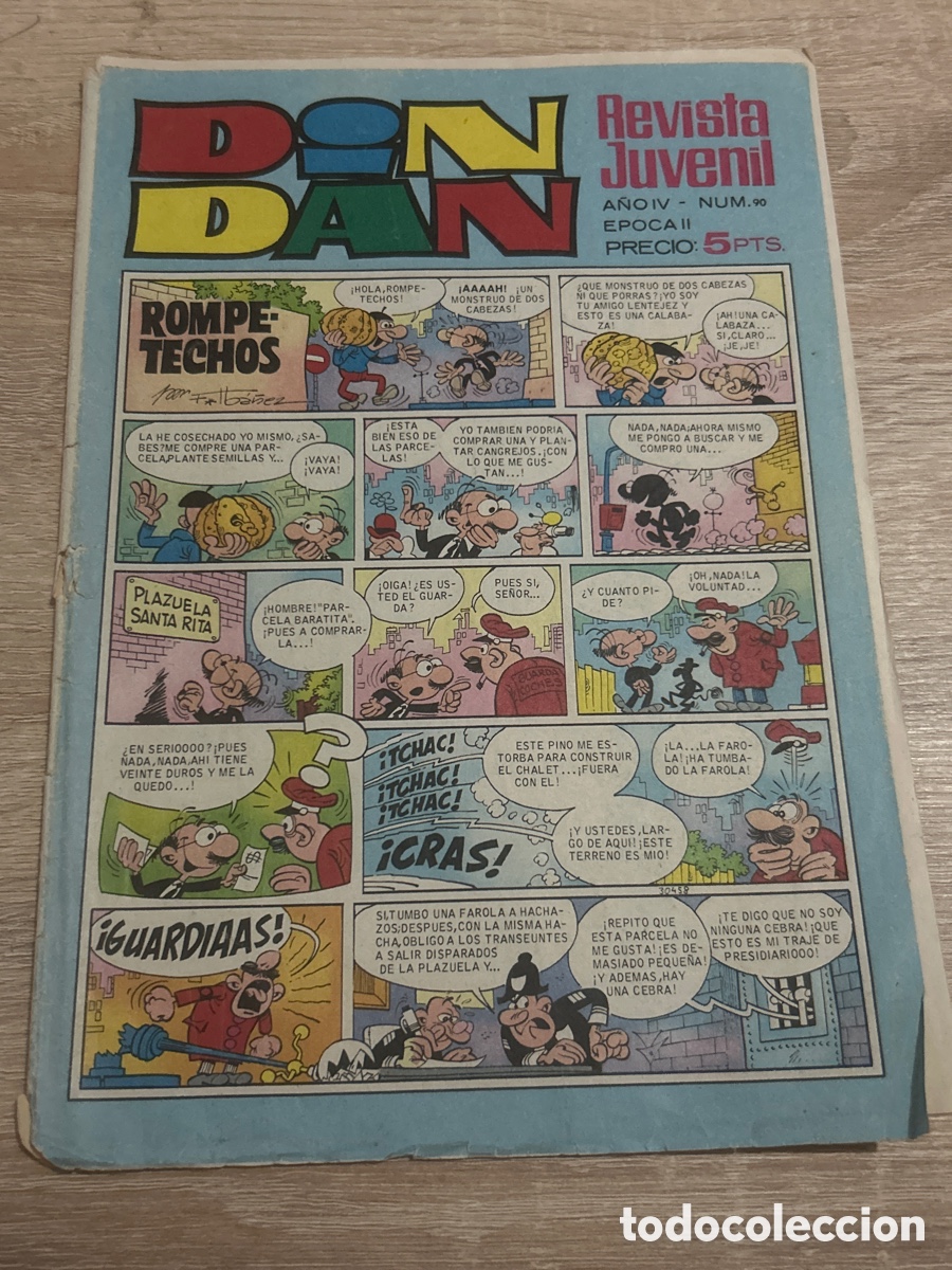 Livros de Banda Desenhada: Din dan revista juvenil n&uacute;m 90 incluye billetes mortadelos