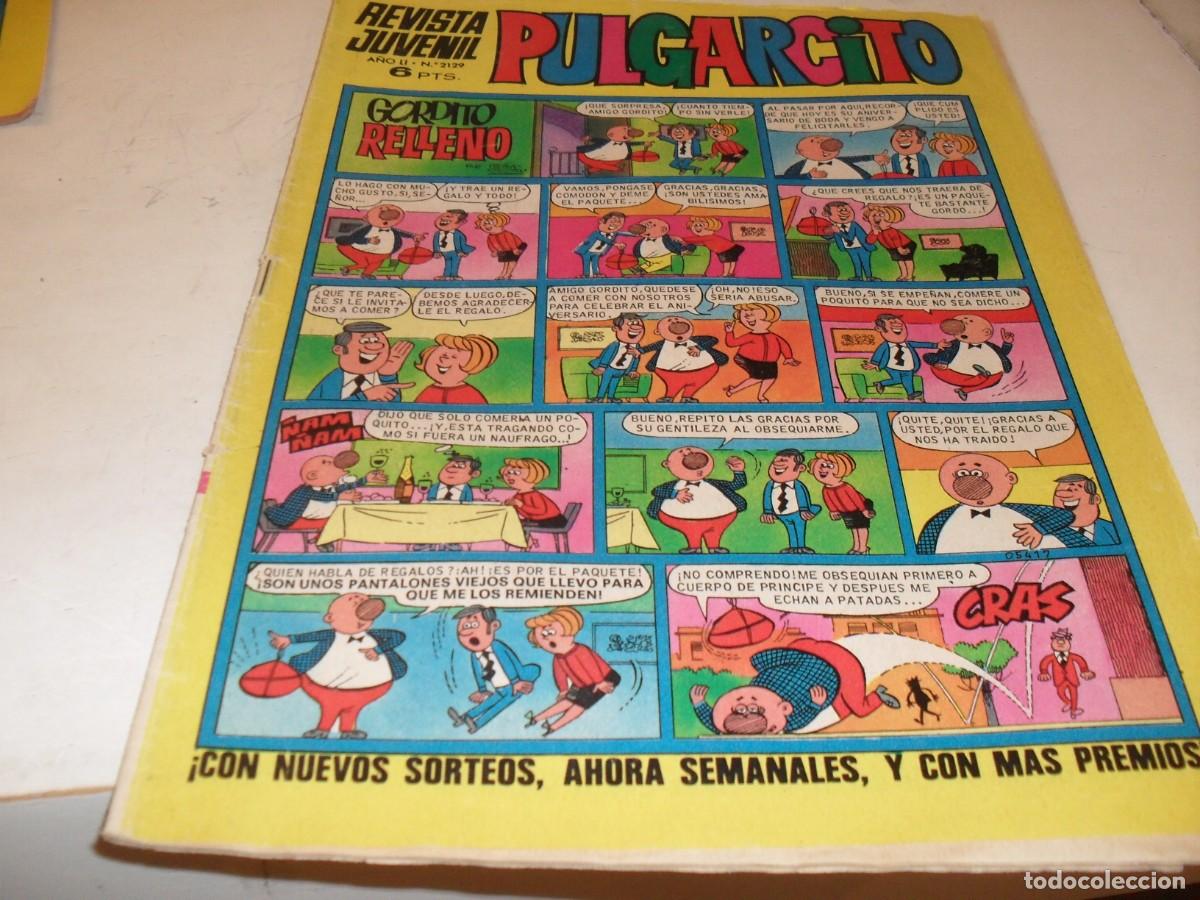 Tebeos: PULGARCITO N&ordm; 2129,CON LOS BILLETES DE 100,250 Y 500 MORTADELOS,DE 2597.BRUGUERA,1947