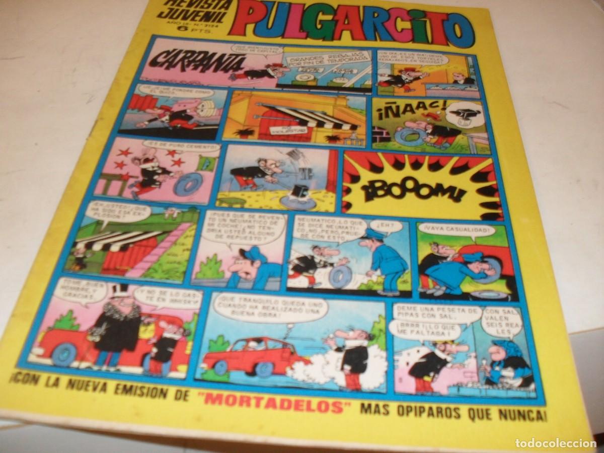 Tebeos: PULGARCITO N&ordm; 2124,CON LOS BILLETES DE 5,5 y 50 MORTADELOS,DE 2597.BRUGUERA,1947