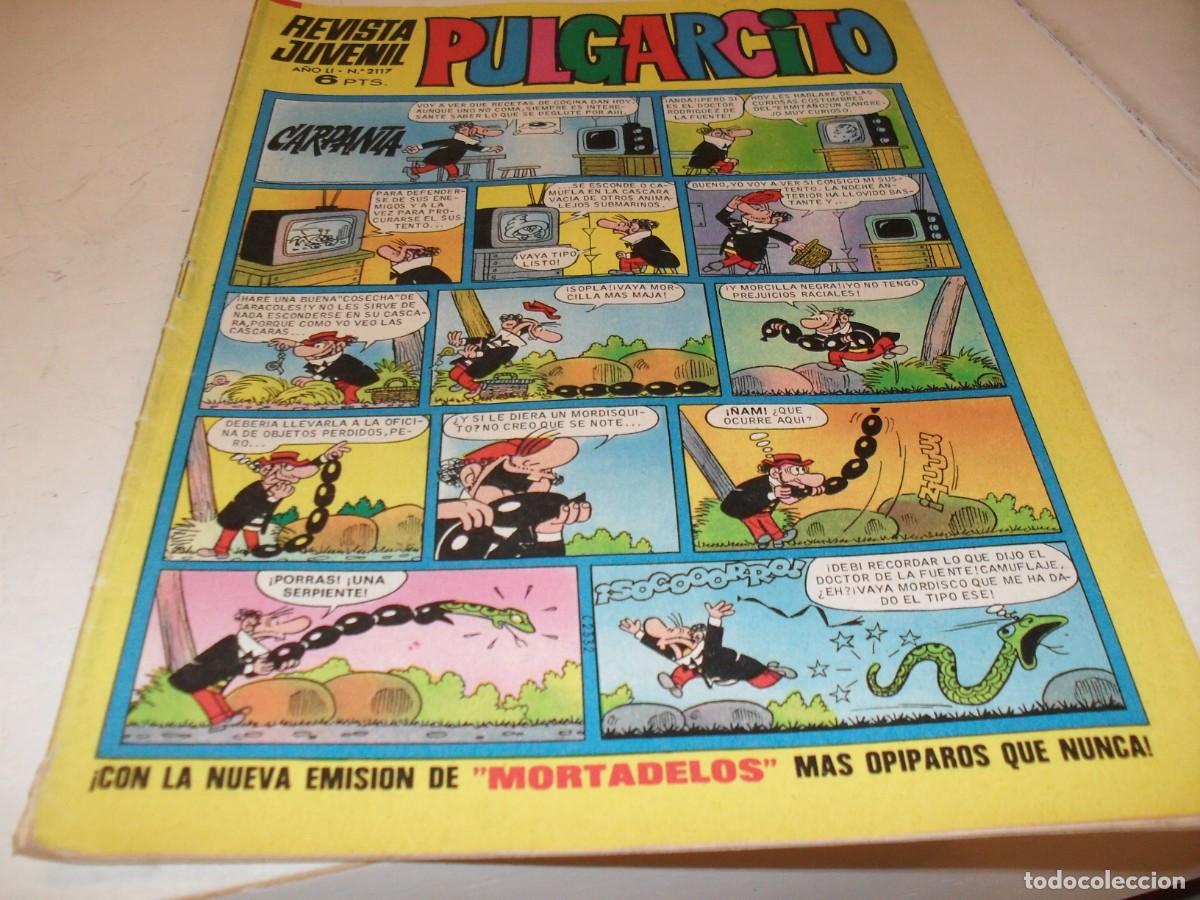 Tebeos: PULGARCITO N&ordm; 2117,CON LOS BILLETES DE 25,25 Y 5 MORTADELOS,DE 2597.BRUGUERA,1947