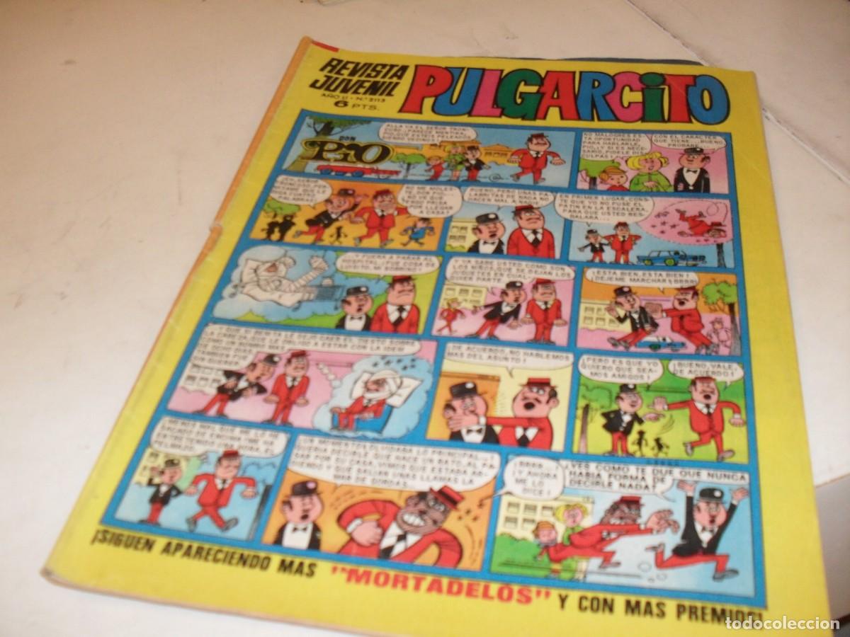 Tebeos: PULGARCITO N&ordm; 2113,CON BILLETES DE 50,10 Y 5 MORTADELOS,DE 2597.BRUGUERA,1947