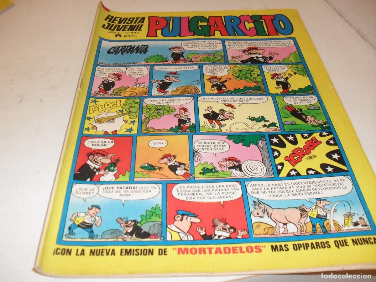 Tebeos: PULGARCITO N&ordm; 2112,CON BILLETES DE 25,25 Y 10 MORTADELOS,DE 2597.BRUGUERA,1947