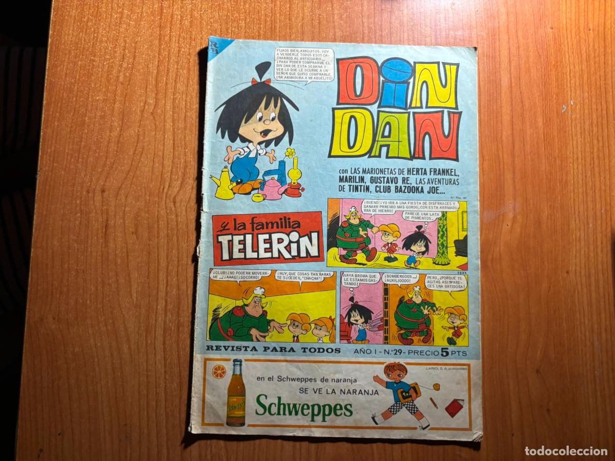 Tebeos: DIN DAN N&ordm; 29 LA FAMILIA TELERIN EDITORIAL BRUGUERA