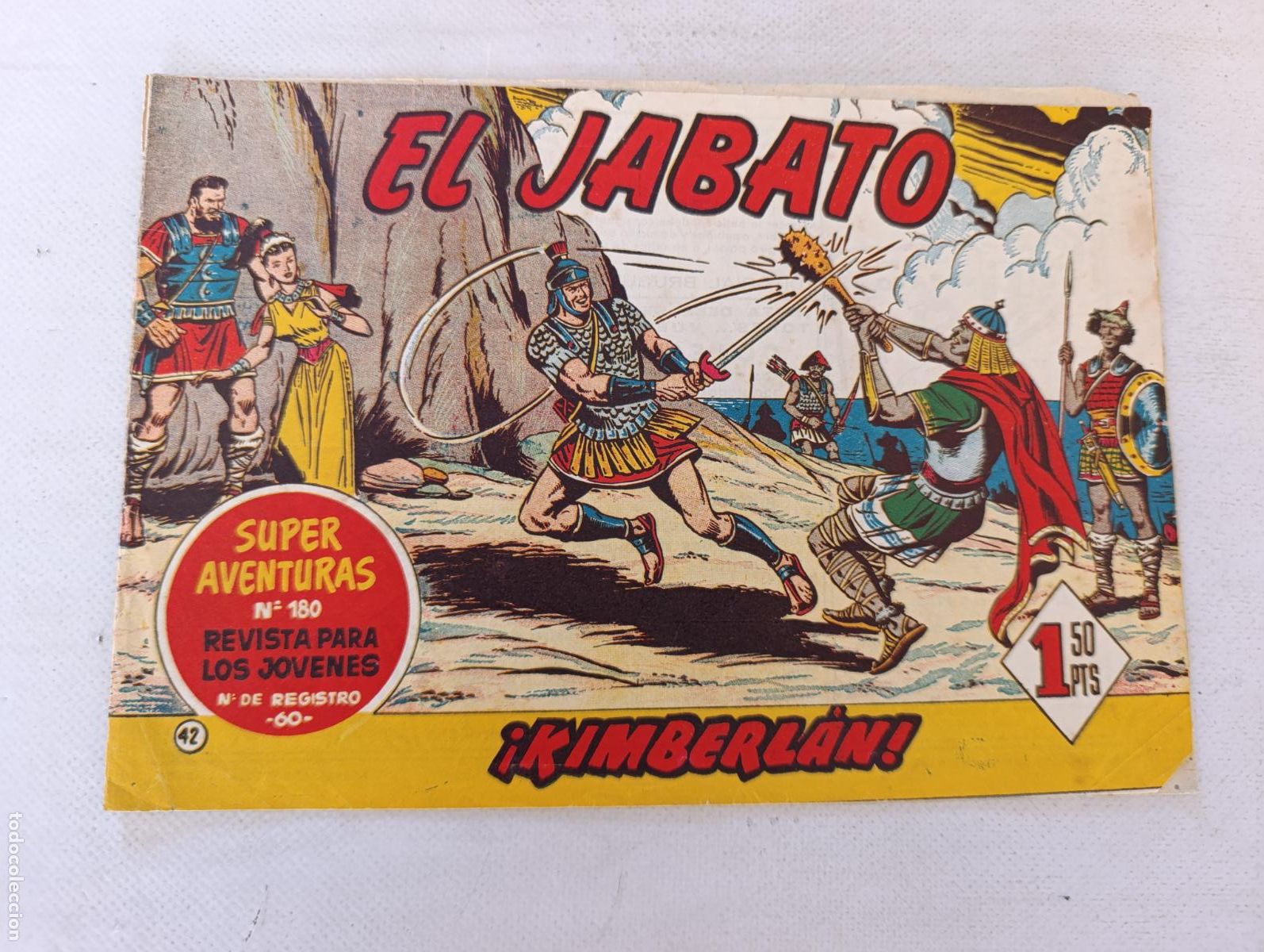 Tebeos: EL JABATO N&ordm; 42 - BRUGUERA - ORIGINAL (HT)